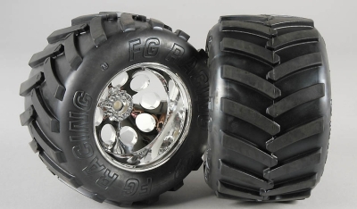 Monster Truck tires S, 14mm, glued, 2pcs.