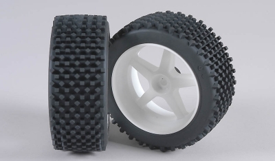 Mini-Block, M , OR tires, glued, white 2pcs.