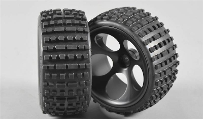 Baja tires S wide glued, 2pcs.