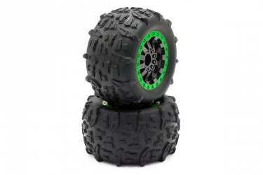 Funtek STX complety tyres, Green, 2 pcs.