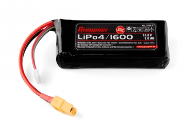 LiPo-Akku 20C 4/1600 14,8V s konektorem XT-60