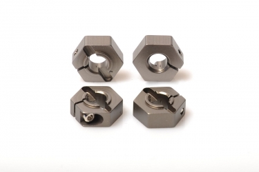 Aluminium Wheel-Adapter gray (4pcs) - S10