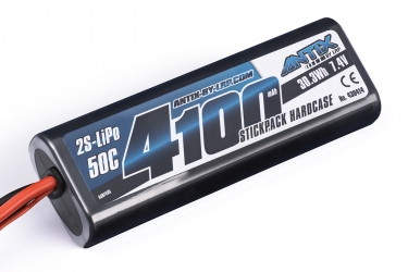 ANTIX by LRP 4100 - 7.4V - 50C LiPo Car Stickpack Hardcase - Tamiya Plug