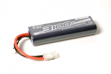 NOSRAM 3100mAh - 7.4V - 50C LiPo Car Stickpack Hardcase - Tamiya konektor