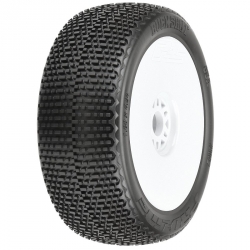 Buck Shot S3 Front/Rear Buggy Tires Mounted 17mm White (2)