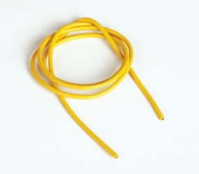 silicon wire 2,6 qmm1m, yellow, 13 AWG