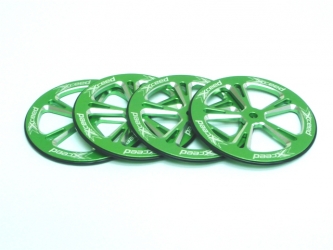 Alu Set up wheel for 1/10 On-Road (Green) (4)