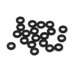 Aluminum M3 Flat Washer 0.25mm 20pcs Black