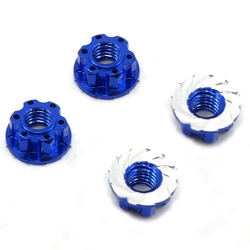 4mm Aluminium Wheel Flange Lock Nut 4pcs For RC Car Dark Blue