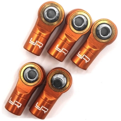 Aluminum Reversed Thread M3 Rod Ends 5pcs Orange