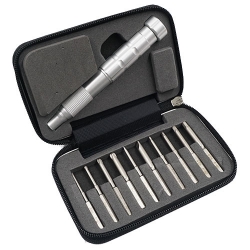 Aluminum Screwdriver set W/ Hex Philip Flat Screw Bits